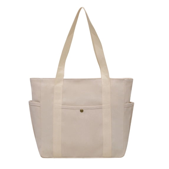 CHUMUD Women's Spring Summer Canvas Tote Bag - Large Unlined Lightweight Shoulder Bag for Commute, Travel & Casual