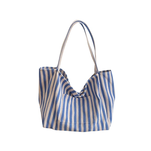 CHUMUD Women's Striped Canvas Tote Bag - Soft & Roomy Shoulder Bag for Casual Everyday Style
