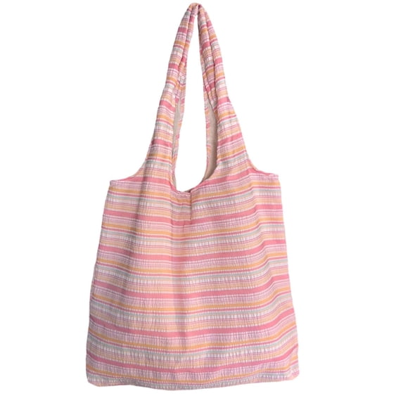 CHUMUD Women's Striped Vintage Tote Bag - Retro Underarm Shoulder Bag for Daily Shopping & Casual Outfits