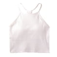 thumbnail image 1 of CHUMUD Women's Tank Tops Cotton Sleeveless Crew Neck Crop Top with Built in Bra Racerback Casual Trendy Outfits, 1 of 5