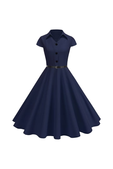 knee length dresses for ladies Women Church Dress 0455-Orange  By Day Fashion