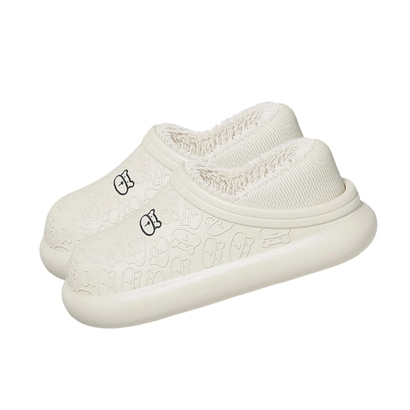 CHUMUD Women's Warm Fleece Lined Slippers, Waterproof Anti-Slip EVA Clogs with Low Heel Wrap, Cozy Indoor Outdoor Winter Slide Sandals