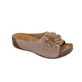 thumbnail image 1 of CHUMUD Women's Wedge Slide Sandals 3D Floral Applique Perforated Open Toe Comfort Platform Summer Shoes, 1 of 7