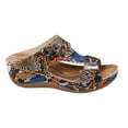 thumbnail image 1 of CHUMUD Women's Wedge Slide Sandals, Open Toe Cutout Platform Mules with Floral Appliques for Beach & Casual Wear, 1 of 9