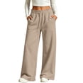 thumbnail image 1 of CHUMUD Women's Wide Leg Sweatpants Drawstring Waist Relaxed Fit Lounge Trousers Casual Open Bottom Sweat Pants with Pockets, S-2XL, 1 of 8