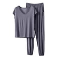 thumbnail image 1 of CHUMUD Womens 2 Piece Pajama Sets Sleeveless V Neck Tops and Jogger Pants with Pockets Soft Sleepwear Casual Nightwear Pjs Lounge Set, 1 of 5
