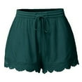 thumbnail image 1 of CHUMUD Womens Cotton Linen Shorts Boho Drawstring High Waist Shorts Summer Casual Beach Vacation Short Pants with Pockets (Avail in Plus Size), 1 of 6
