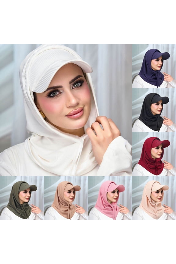 Womens Fashionable Summer Balaclava Hood Hat with Detachable Cap Lightweight Skull Beanie