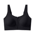 thumbnail image 1 of CHUMUD Womens Full Coverage Front Closure Zip Bra Wireless Support Adjustable Straps Bra Comfort Everyday Wear, 1 of 6