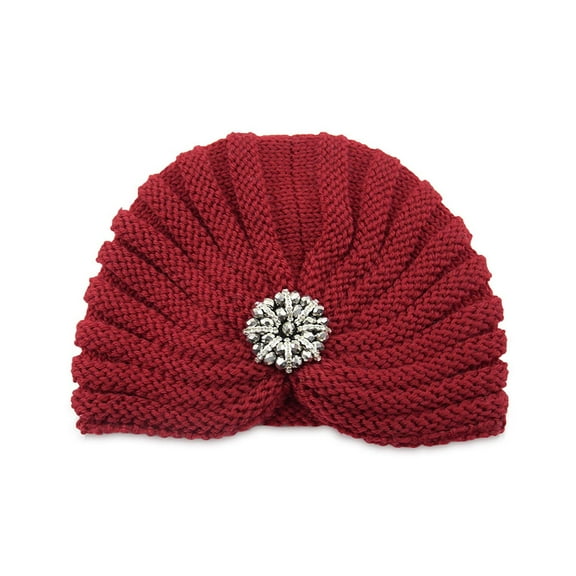 CHUMUD Womens Knitted Hat Round Bead Accessory Woolen Hats Fall Winter Warm Cap