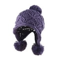 thumbnail image 1 of CHUMUD Womens Knitted Hat Winter Thicken Wool Hats Outdoor Cycling Fleeced Warm Cap, 1 of 2
