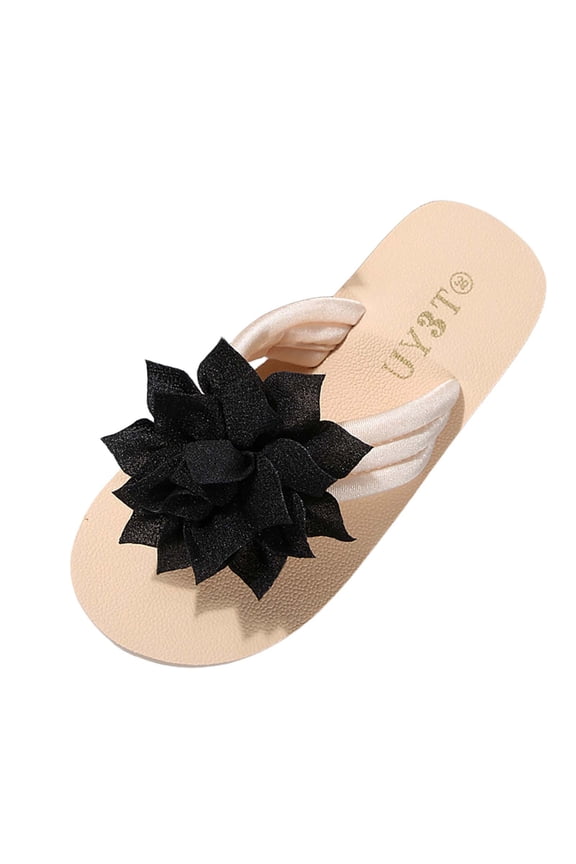 Womens Lace Bow Decor Flip-Flops, Casual Open Toe Comfortable Summer Slippers, Lightweight Beach Sandals