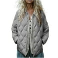 thumbnail image 1 of CHUMUD Womens Lightweight Quilted Jacket Fall Button Down Diamond Puffer Jackets Winter Warm Padded Coat with Pockets, 1 of 9