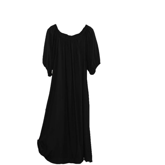 CHUMUD Womens Long Nightgown Short Sleeve Sleepwear Elastic Pajama Dress Loose Soft Loungewear Casual