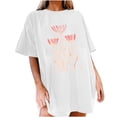 thumbnail image 1 of CHUMUD Womens Oversized T Shirt Flower Graphic Loose Tees Short Sleeve Crew Neck Casual Summer Floral Tops, 1 of 7