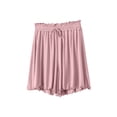 thumbnail image 1 of CHUMUD Womens Pajama Shorts Wide Leg Ruffle Sleepwear with Drawstring Casual Ultra-Soft Comfy Nightwear Pjs Bottoms Loungewear, 1 of 7