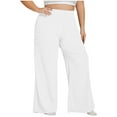 thumbnail image 1 of CHUMUD Womens Plus Size Yoga Pants XL-5XL Wide Leg Stretch Waist Sweatpants Solid Lounge Running Sports Workout Legging, 1 of 6