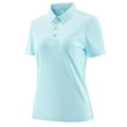 thumbnail image 1 of CHUMUD Womens Polo Shirts Short Sleeve Button Lapel Collared Summer Tops Business Casual Basic Tees, 1 of 8