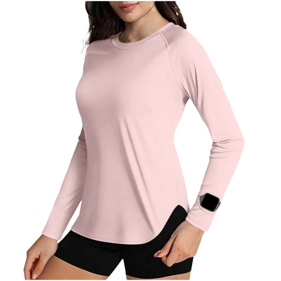CHUMUD Womens Rash Guard Long Sleeve Shirts UPF 50+ Sun Protection Shirts Quick Dry for Hiking Fishing Workout