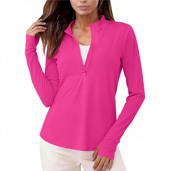 CHUMUD Womens Rash Guard UPF 50+ Sun Shirts Lightweight Quick Dry Long Sleeve Workout Tops Lightweight Running Pullover