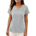 thumbnail image 1 of CHUMUD Womens Scrub Tops Short Sleeve V Neck Blouse with Pockets Care Worker Uniform Casual Loose Fit Tee Spring Summer, 1 of 9