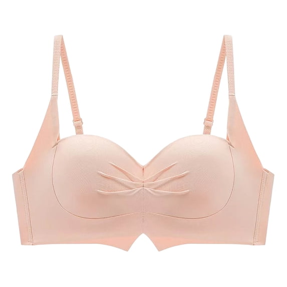 CHUMUD Womens Seamless Push Up Bra Smooth Finish Adjustable Straps Deep V Everyday T-Shirt Bra 32-40