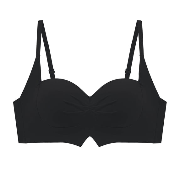 CHUMUD Womens Seamless Push Up Bra Smooth Finish Adjustable Straps Deep V Everyday T-Shirt Bra 32-40