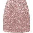 thumbnail image 1 of CHUMUD Womens Sequin Stretchy Bodycon Mini Skirts Sexy Sparkly Skirt Glitter Shiny Skirt Night Out Party, 1 of 3