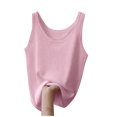 thumbnail image 1 of CHUMUD Womens Sleeveless Crew Neck Ribbed Tank Tops Casual Basic Summer Top Slim Fitted Racerback Shirts, 1 of 3
