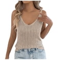 thumbnail image 1 of CHUMUD Womens Sweater Tops V Neck Top Sleeveless Crochet Knit Summer Cami Top, 1 of 8