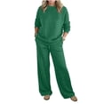 thumbnail image 1 of CHUMUD Womens Sweatsuits 2 Piece Sets Travel Outfits Matching Lounge Set Oversized Sweatshirt Wide Leg Pants (Avail for Plus Size), 1 of 9
