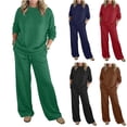 thumbnail image 1 of CHUMUD Womens Sweatsuits 2 Piece Sets Travel Outfits Matching Lounge Set Oversized Sweatshirt Wide Leg Pants (Avail for Plus Size), 1 of 9