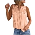 thumbnail image 1 of CHUMUD Womens Tank Tops Sleeveless V Neck Shirts Loose Smocked Work Flowy Dressy Casual Blouses Summer Top, 1 of 9