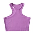 thumbnail image 1 of CHUMUD Womens Trendy Crop Tank Tops Sleeveless Crew Neck Raceback Ribbed Cotton Top Slim Fit Summer Casual, 1 of 3