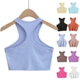 thumbnail image 1 of CHUMUD Womens Trendy Crop Tank Tops Sleeveless Crew Neck Raceback Ribbed Cotton Top Slim Fit Summer Casual, 1 of 4
