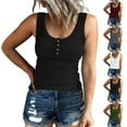 thumbnail image 1 of CHUMUD Womens Trendy Tank Tops Sleeveless Henley Ribbed Knit Tops Summer Casual Going Out, 1 of 9