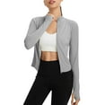thumbnail image 1 of CHUMUD Womens UPF 50+ Jacket Sun Protection Golf Athletic Jackets Quick Dry Full Zip Up Long Sleeve Crop Sun Shirts, 1 of 9