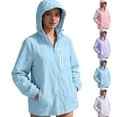 thumbnail image 1 of CHUMUD Womens UPF 50+ Sun Protection UV Jacket Full Zip Lightweight Quick Dry Waterproof Jacket Athletic Workout Hoodie (Avail in Plus Size), 1 of 9