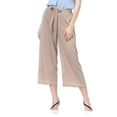 thumbnail image 1 of CHUMUD Womens Wide Leg Capris Pants Drawstring High Waisted Loose Stretchy Pants Summer Business Work Fits, 1 of 6