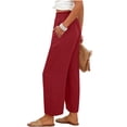 thumbnail image 1 of CHUMUD Womens Wide Leg Pull On Stretchy Work Pants High Waisted Business Casual Trousers with Pockets, 1 of 7