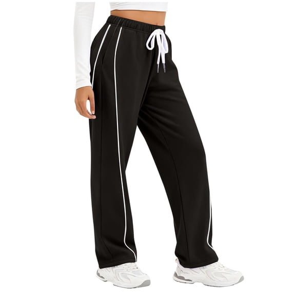 CHUMUD Womens Wide Leg Sweatpants Baggy Loose Barrel Casual Lounge Athletic Pants High Waisted Drawstring Joggers with Pockets Comfy Fitted Workout Pants
