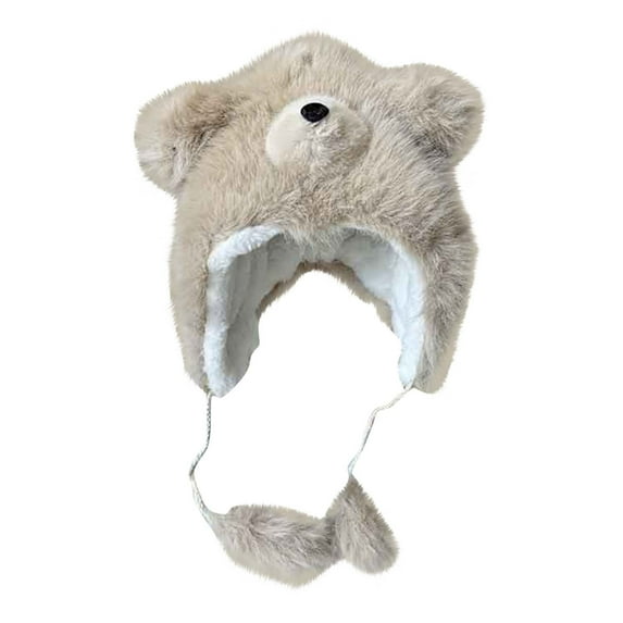 CHUMUD Womens Winter Hats Bear Ear Slouchy Beanie Cute Vintage Grunge Fuzzy Hat Cold Proof Cap