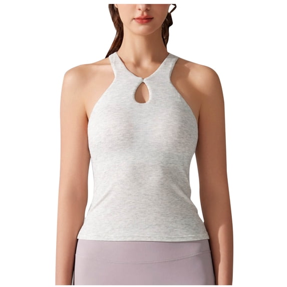 CHUMUD Womens Workout Tank Tops Sleeveless Raceback Keyhole Top Yoga Running Slim Fit