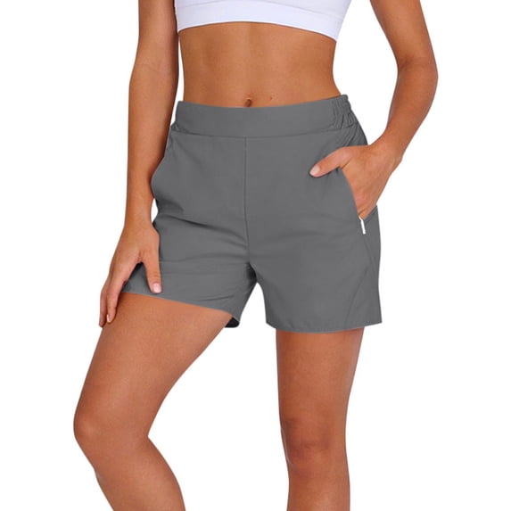 CHUMUD Workout Shorts for Women Tummy Control Gym Running Yoga Boyshorts with Pockets Summer Casual Stretchy Mini Shorts