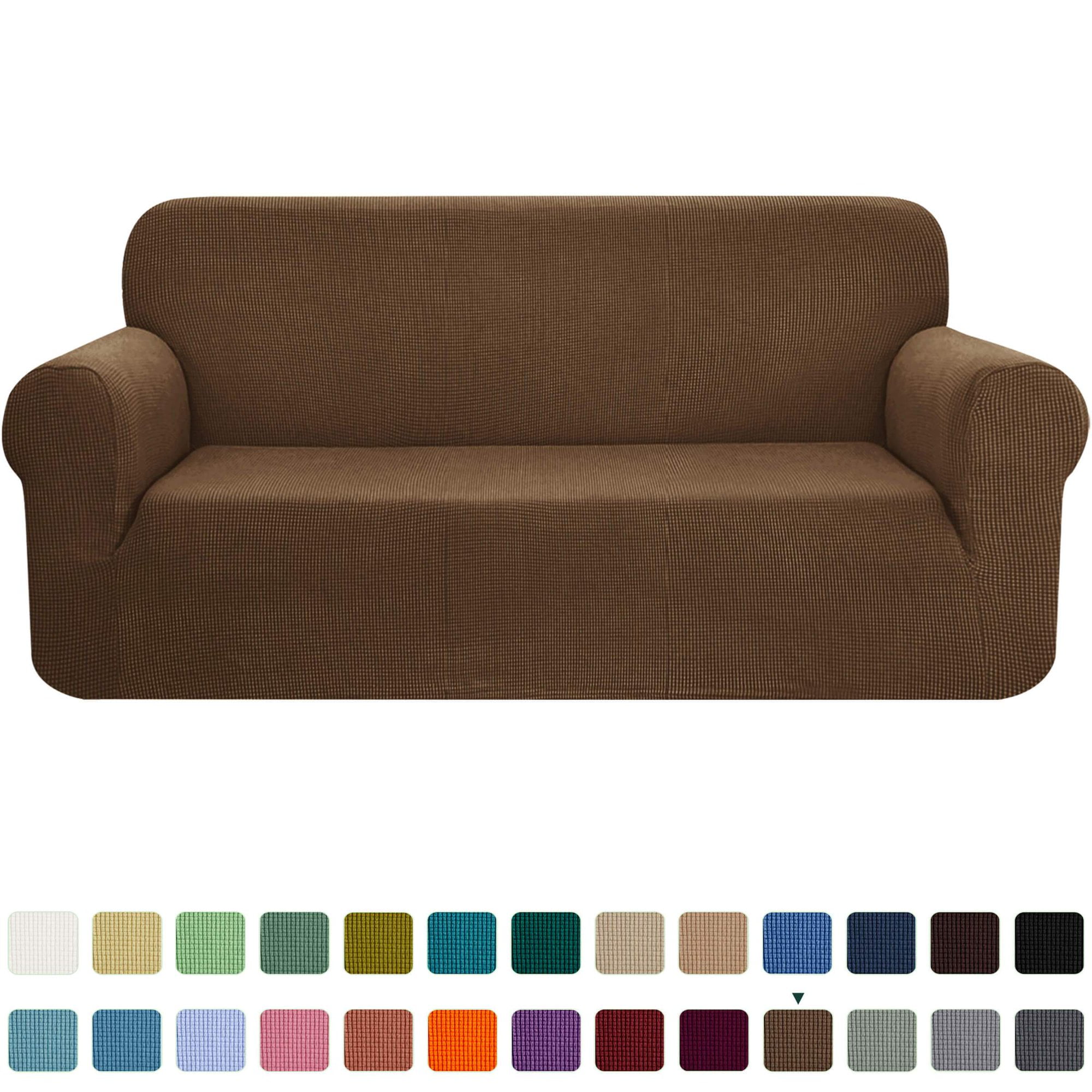 CHUN YI 1-Piece Checks Stretch Sofa Cover Slipcover Couch Cover, XL ...
