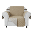 thumbnail image 1 of CHUN YI 1 Piece Sofa Couch Cover 6 Pockets with Elastic Straps Slipcover (Armchair, Sand), 1 of 7