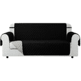 thumbnail image 1 of CHUN YI 1 Piece Sofa Couch Cover 6 Pockets with Elastic Straps Slipcover (Loveseat, Black), 1 of 7