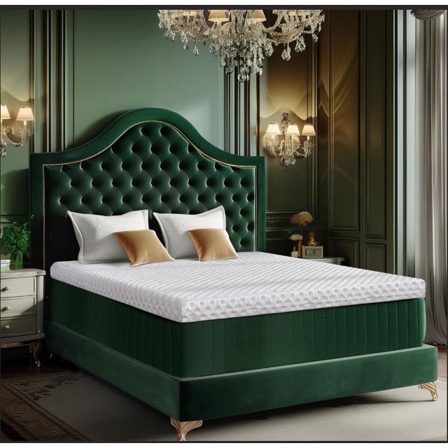 CHUN YI 4 Inch Cooling Memory Foam Mattress Topper Queen, Gel Infused