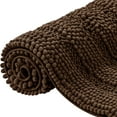 thumbnail image 1 of CHUN YI Non-Slip Bathroom Mat Absorbent Plush Polyester, 16"x24"+20"x32", Coffee, 1 of 6