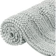 thumbnail image 1 of CHUN YI Non-Slip Bathroom Mat Absorbent Plush Polyester, 16"x24", Light Grey, 1 of 6